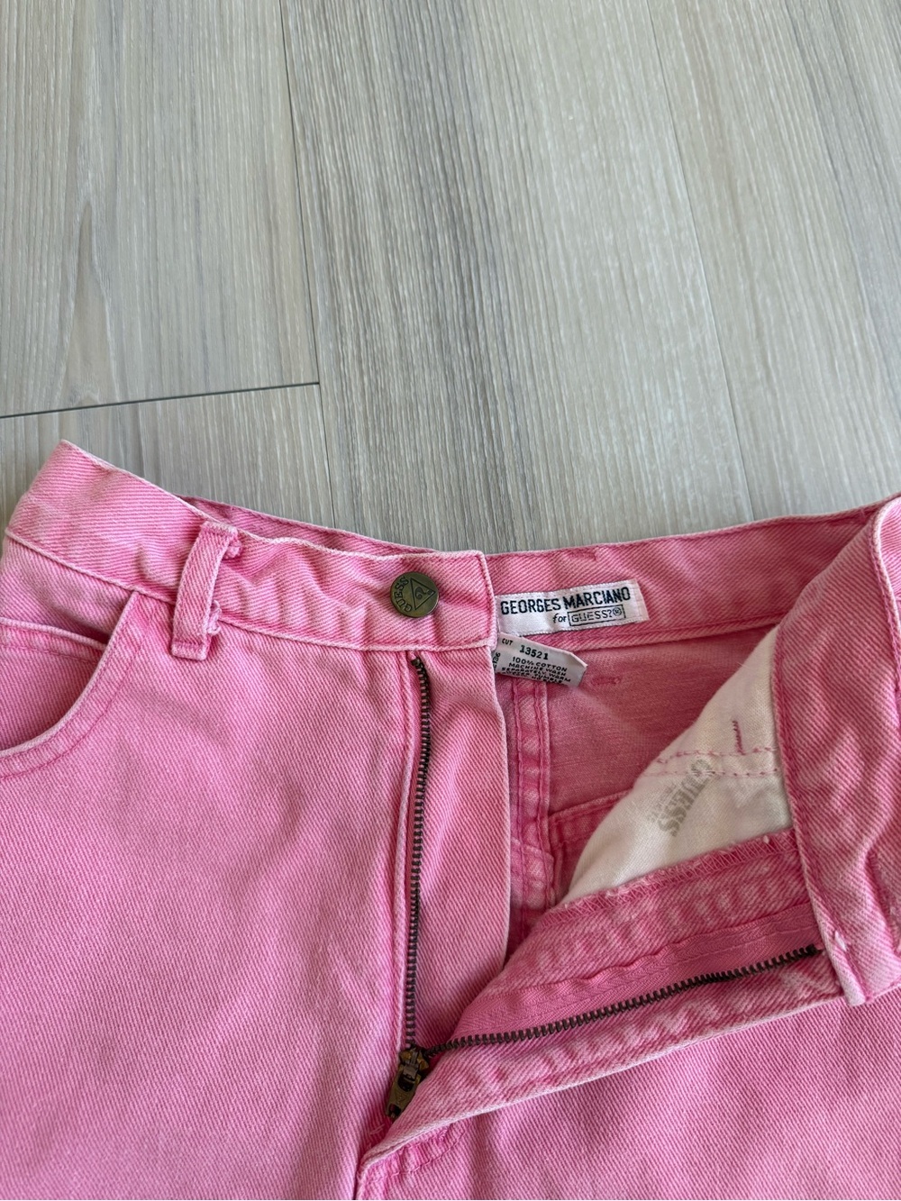Vintage Guess by Marciano Pink Denim Mini Skirt - Picture 6 of 8